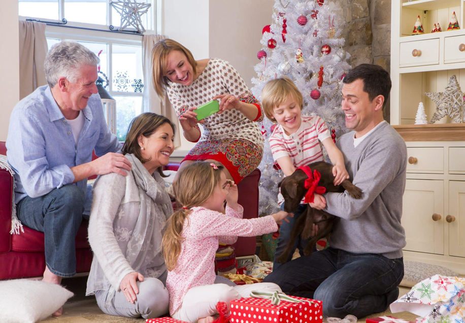souvenir photo Noël en famille