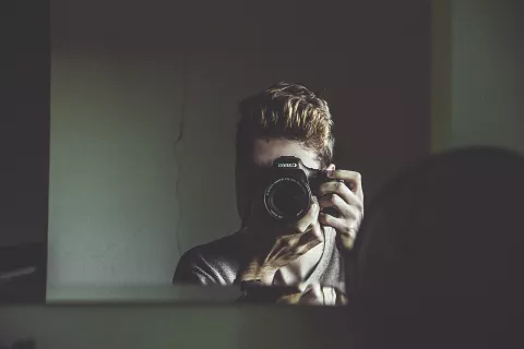 Shooting photo avec miroir