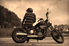 Shooting photo avec une moto